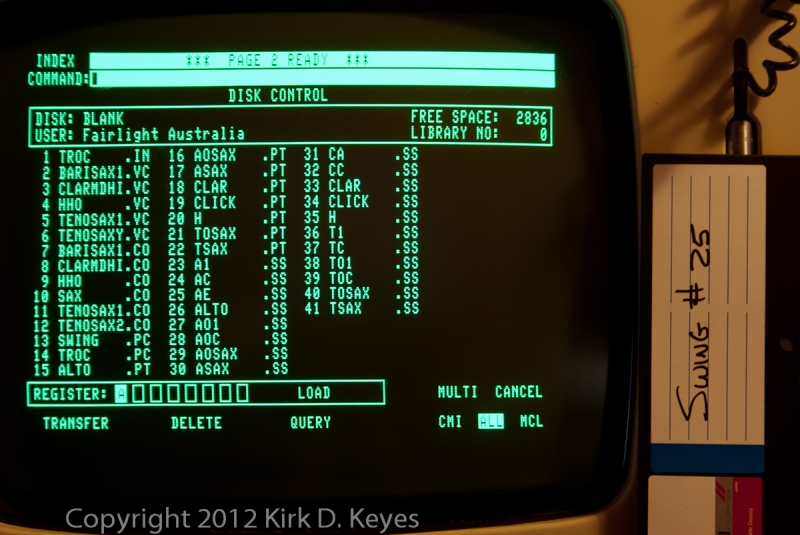 DISK LABEL: Swing #25, DISK: BLANK, USER: Fairlight Australia