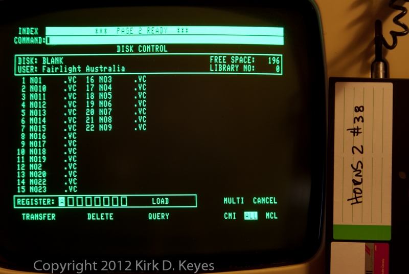 DISK LABEL: Horns 2 #38, DISK: BLANK, USER: Fairlight Australia
