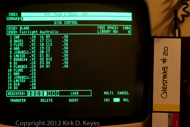 DISK LABEL: Christmas #20, DISK: BLANK, USER: Fairlight Australia