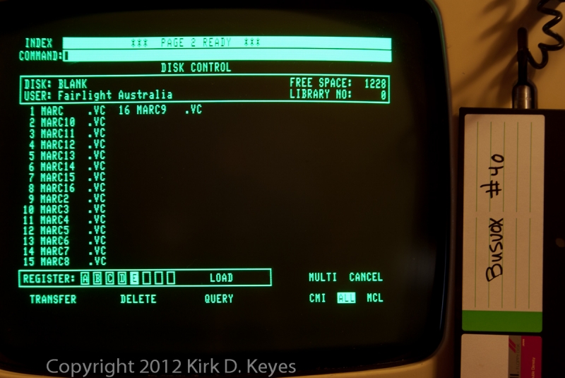 DISK LABEL: BusVox #40, DISK: BLANK, USER: Fairlight Australia