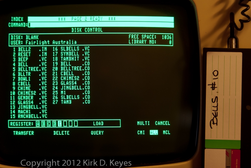 DISK LABEL: Bells #10, DISK: BLANK, USER: Fairlight Australia